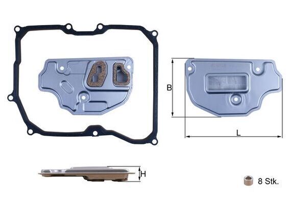 Şanzıman Filtre Contalı Seti Vw-Skoda-Seat-Audi-Golf-Jetta-Passat-A3-Leon 04> Bag-Blf-Blp-Bse 1.6-1.6 Fsı MAHLE HX256D