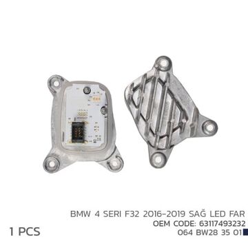 Bmw 4 Serı F32 2016-2019 Sağ Led Modül 63117493232 NIKEN 064BW283501