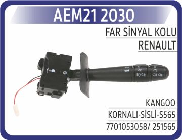 Silecek Kumanda Kolu Kangoo I 97-01 Silme Yıkama Arka Silme-Yıkama Fonksiyonu İle AEM21 2030