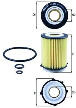 Yag Fıltresı Mercedes M270 M274 W204 W205 W176 W177 W246 W212 W213 MAHLE OX982D