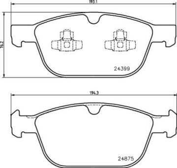 On Fren Balatası Volvo S60 00> S70 97>00 S80 98> V70 97>07 V70 01>07 Xc70 00> Xc90 02>12 16 Jant BREMBO P86023