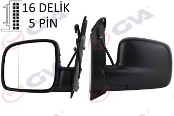 Dış Dikiz Aynası Sol Caddy 04> Elektrikli Isıtmalı Asferik 5 Fiş Vm-375Ehal GVA 1075136