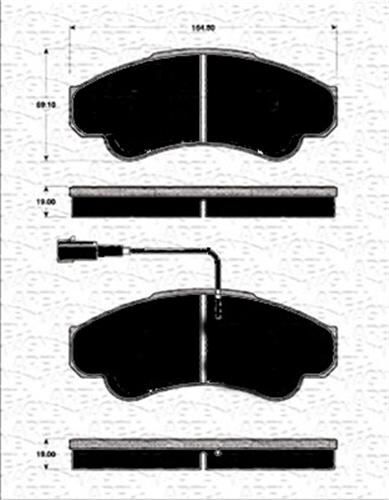 Ön Fren Balatası Fişli Boxer 02/06 Jumper 02/06 Ducato 02/06 B.Y Tip 1800 Kg MARELLI 323700005500
