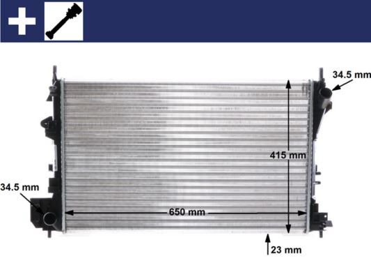 Radyatör Vectra C-Sıgnum 1.6-1.8 16V 02 > Ac Klimasız Mek 650X405x23 8Mk376771201 MAHLE CR40000S