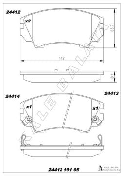 Ön Balata Opel Astra J 12 >14 > Insıgnıa 08 >11 > Zafıra 11 > Saab 9.5 10 >17 Jant Gdb1783 KALE 24412 191 05 ANS KD13