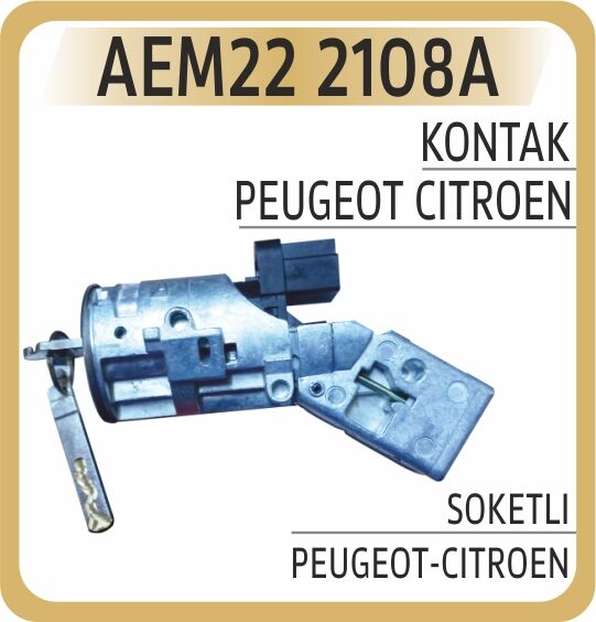 Klitli Kontak Gövdesi Anahtarlı-Soketli Peugeot P301-Partner-Cıtroen C3-C-Elysee-Berlıngo-Ds3 08> AEM22 2108A