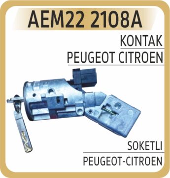 Klitli Kontak Gövdesi Anahtarlı-Soketli Peugeot P301-Partner-Cıtroen C3-C-Elysee-Berlıngo-Ds3 08> AEM22 2108A