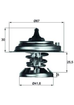 Termostat 85 C Mercedes Om601 Om602 Om603 Om605 Om611 Om612 W124 W201 W210 W460 W461 W463 B901>B904 MAHLE TX29.85D