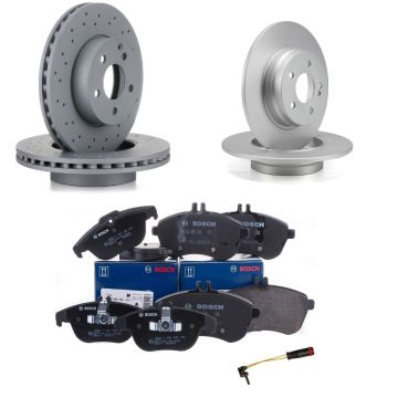 Mercedes W204 Kasa C180 AMG Tip Fren Disk Ve Balata Takım Kiti Bosch Marka 0986495104- 0986495105- F0300001 - 0986479331 - 0986479S96
