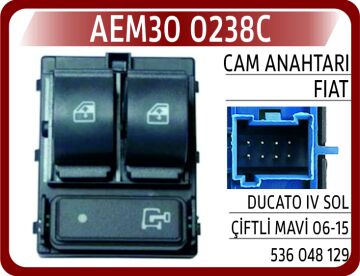 Cam Anahtarı Fıat Ducato Iv Sol Çiftli Mavi 06-15 AEM30 0238C
