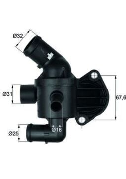 Termostat Komple 87C Caddy Golf Jetta Passat Tıguan Leon Octavıa A3 2.0 Tdı Cffa Cffb Cfgb Clla MAHLE TI15.87