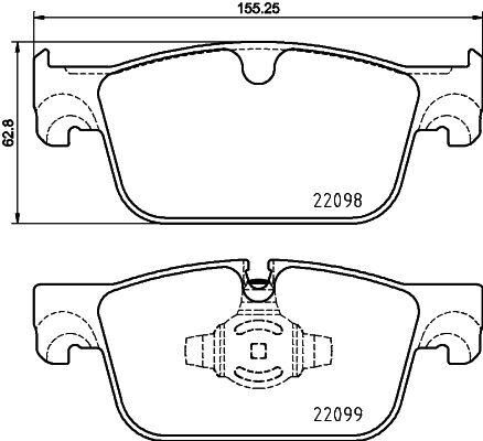 Ön Balata Volvo S90 2016 > V60 2018 > V90 2016 > Xc60 2017 > 16 İnç Jant 17 İnç Jant BREMBO P86028
