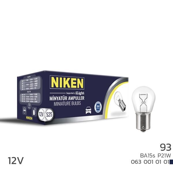 Nıken 93 Ampul Düz Ba15s P21w 12V 10Lu NIKEN 0630010101