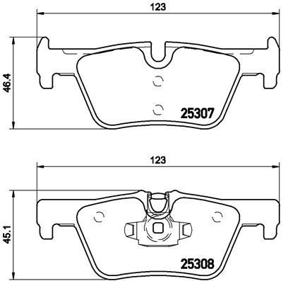 Fren Balatası Arka Bmw F20 F21 F22 F23 F30 F31 F34 F32 F33 F36 BREMBO P06071