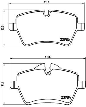 Fren Balatası On Mını R50 R52 R53 R55 R56 R57 R59 BREMBO P06051