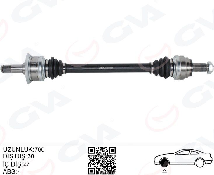 Komple Aks Arka Sol Bmw N20 F10 F12 F13 F06 760Mm Diş 30 Diferansiyel Diş 27 GVA 4499202