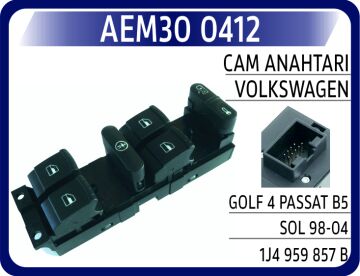 Cam Anahtarı Vw Golf 4 Passat B5 Sol 98-04 AEM30 0412