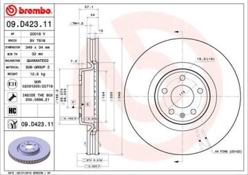 Fren Diski A4 A5 A6 A8 Q5 Q7 Touareg BREMBO 09D42311