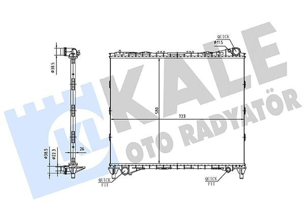 Motor Su Radyatoru Land Rover Range Rover L405 L494 KALE 362210