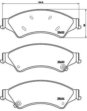 On Fren Balatası Ranger Tke 2.2Tdcı / 3.2Tdcı 4 4 12 > BREMBO P24153