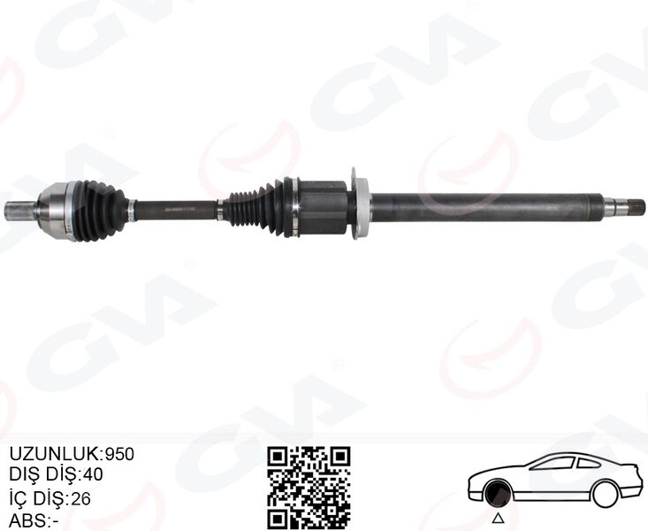 Ön Aks Komple Sağ Volvo S60 Iı 15>V60 I 15> V70 Iıı 15> D2-T3-T4 Otom. Sanzıman 8 Vıtes GVA 4499000