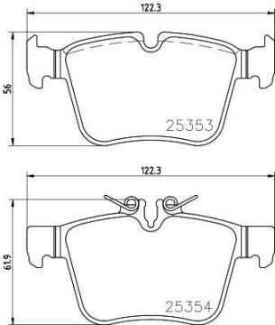 Fren Balatası Arka Mercedes C-Class W205 S205 C205 A205 BREMBO P50122