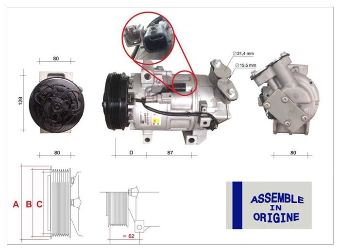 Klima Kompresörü Sıfır Ürün Renault Clıo Iv 1.2 16V GUA 51336