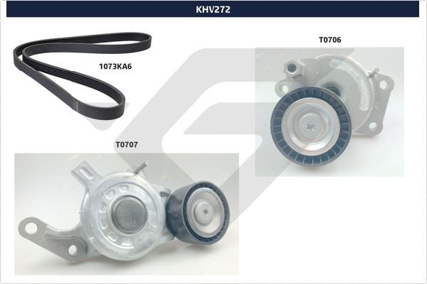 Alternatör Gergi Kiti 6Pk1073 Grandland-Vıvaro C-Zafıra Lıfe-P308-P508-P3008-P5008-Expert- Jumpy- C4-C5-Ds4-Ds5-Proace Verso 2.0 Bluehdı Dw10 HUTCHINSON KHV272