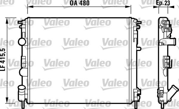 Radyatör Clıo Iı-Kng -Logan-Solenza-1.5Dci-1.4-1.6 16V-1.9Dtı Ac Mek 480X414.5X34 VALEO 732721