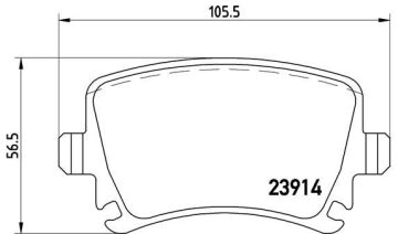 Arka Balata Passat-Cc-Caddy-Golf5-Golf6-Jetta-A3-A6-Leon-Octavıa-Superb 04 > BREMBO P85073
