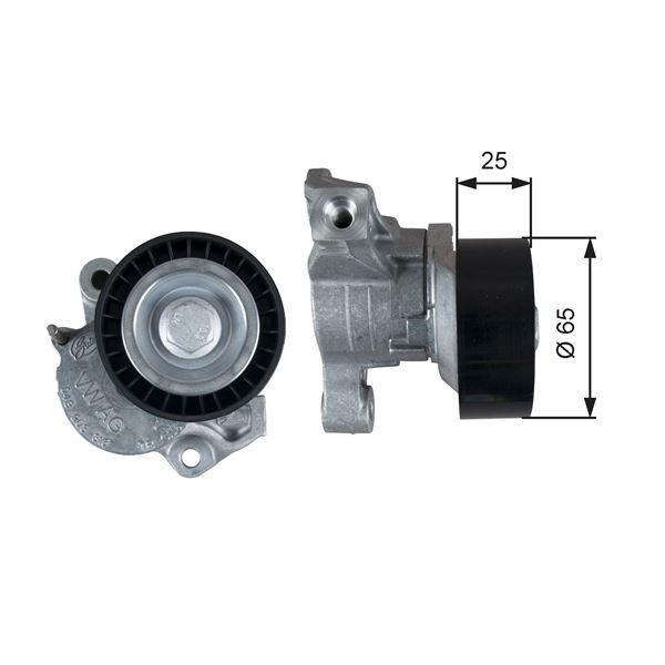 V Kayış Gergisi Kütük Vw-Skoda-Seat-Audi-Polo-Fabia-İbiza-Toledo-A1 14> Cusa-Cusb-Cyzb-Cuta-Cyza 1. 4 Tdı GATES T39357
