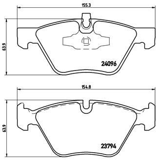 Fren Balatası On Bmw E81 E82 E87 E88 E90 E92 E93 BREMBO P06040