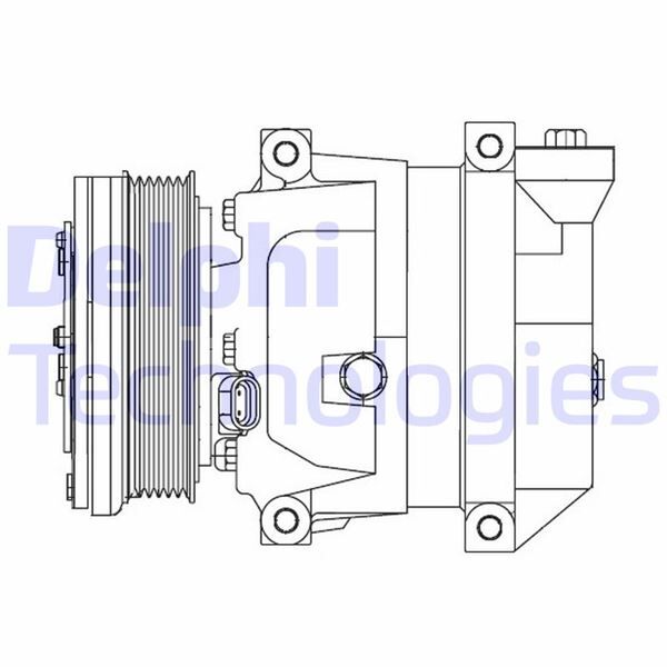 Klima Kompresörü Chevrolet Aveo 1.2 08> Kalos 1.2 05> 106Mm DELPHI CS10095-12B1