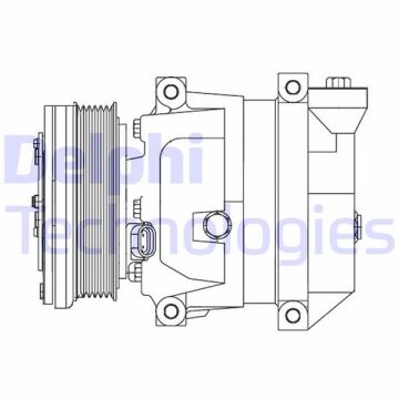 Klima Kompresörü Chevrolet Aveo 1.2 08> Kalos 1.2 05> 106Mm DELPHI CS10095-12B1
