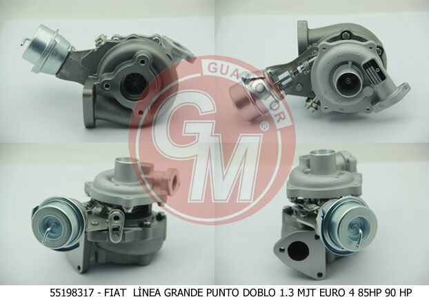 Turbo Şarj Fıat Doblo Linea Grande Punto Evo 1.3 Mjt Opel Corsa Euro 4 85Hp 90 Hp GUA 40627