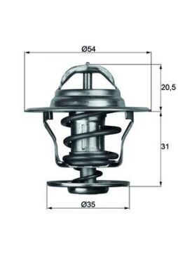 Termostat Lgn-Astra-Golf-Jetta-Passat-Cordoba-Ibıza-Toledo-Caddy 87C MAHLE TX13.87D
