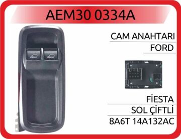 Cam Düğmesi Ön Sol Ford Fiesta 08> İkili AEM30 0334A
