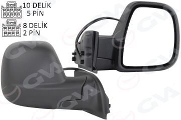 Dış Dikiz Aynası Fıat Yeni Doblo Combi- Carg0 Elektrikli Desenli Rezistanslı Sağ 23- GVA 1029102