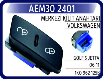 Merkezi Kilit Anahtarı Vw Golf 5 / Jetta 06-11 AEM30 2401