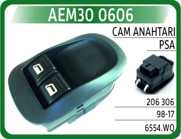 Cam Kaldırma Anahtarı Ön Sol İkili Peugeot P206 98> Expert 07> Cıtroen Jumpy 07> 6 Pin AEM30 0606