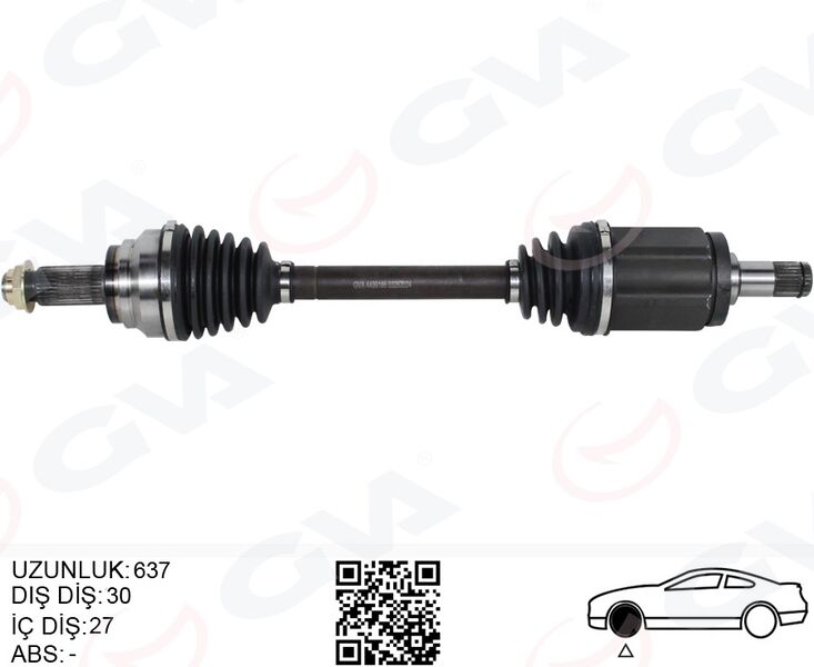 Komple Aks Ön Sol Bmw X5 E70 X6 E71 E72 637Mm GVA 4499186
