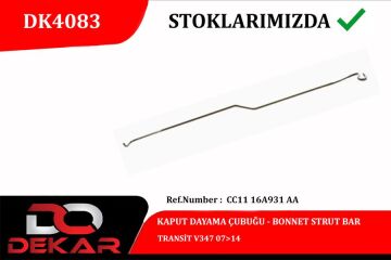 Kaput Dayama Çubuğu Transit V347 07>14 DEKAR DK4083