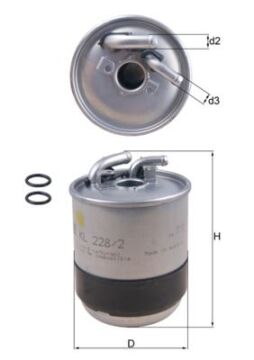 Yakıt Fıltresı Mercedes Om642 W204 C219 W164 W463 W639 B906 MAHLE KL228.2D