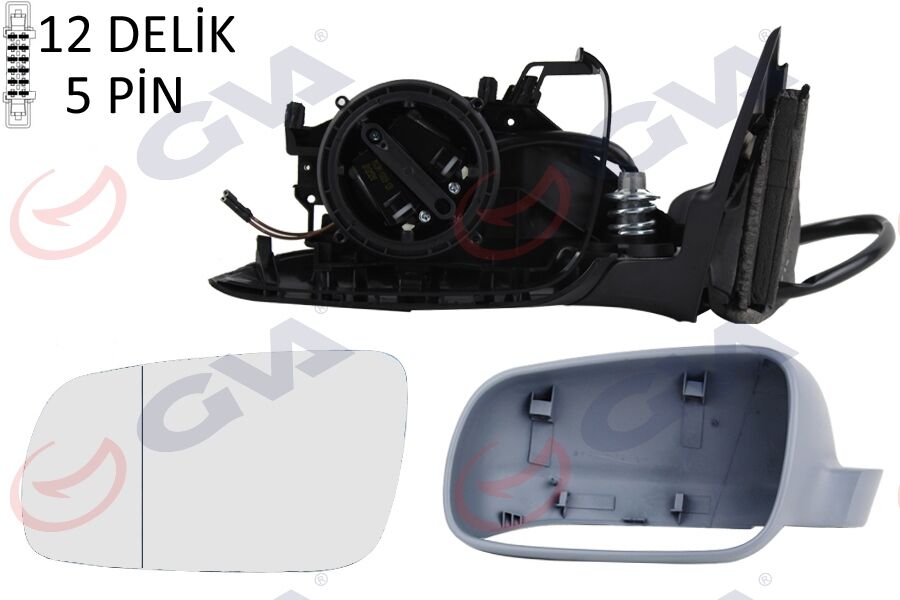 Dış Dikiz Aynası Sol Passat 97> Elektrikli Isıtmalı Astarlı Asferik 5 Fiş Vm-189Nal GVA 1075318