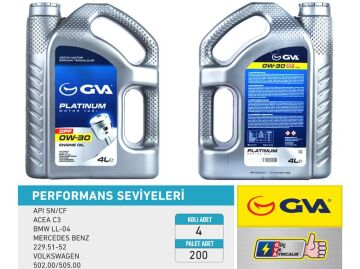 Motor Yağı 0W30 4 Lt Dpf Tam Sentetik Apı Sn/ Cf Partiküllü GVA 9920053