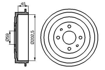 Fren Kampanası Arka Fıat Panda 09> Marea 96>02 Fıorıno 07> Bravo 96> Brava 98> Alfa Romeo 145-146 Lancıa Ypsılon 03> BOSCH 0986477109
