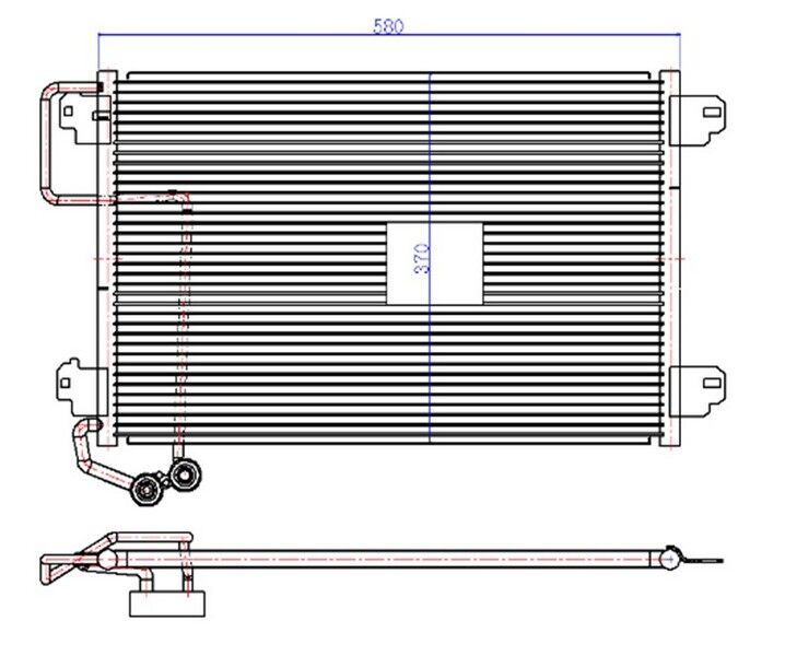 Klima Kondenseri Scenıc I 99-03 1.4 16V-2.0 16V-1.9Dcı F9q.7.34 538X381x16 ORIS CRN383016