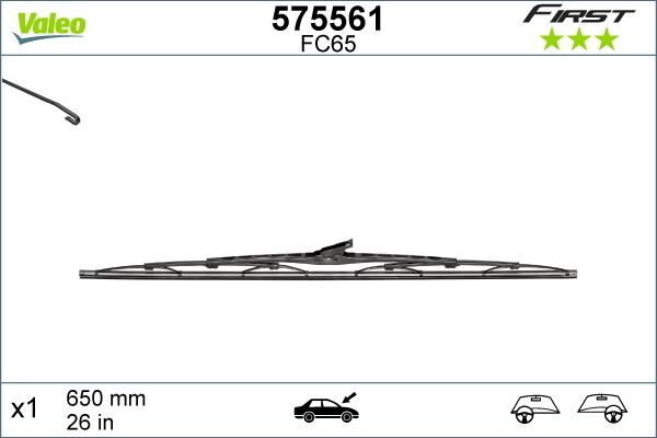 Silecek Süpürgesi 65Cm X1 Normal Tip First Üniversal VALEO 575561