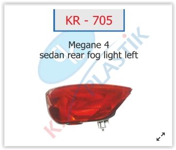 Arka Sis Far Lambası Sol Mgn 4 Sedan Model KAYA KR705