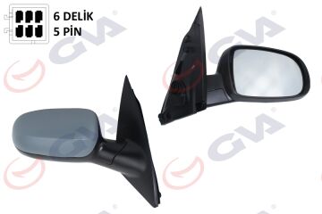 Dış Dikiz Aynası Sağ Corsa C 01> Elektrikli Isıtmalı Astarlı Konveks 5 Fiş Vm-200Ehpr GVA 1090215